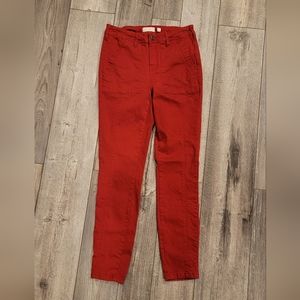 Red jeans 27-size with a high fit